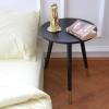 AWASEN Round Side Table, Small End Table for Living Room, Modern Wood Accent Table Coffee Side Table with Wood Legs for Small Space, Easy Assembly, Rustic Brown