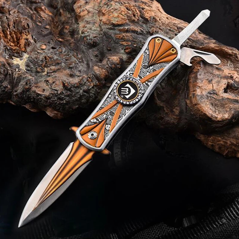 Handcrafted Retro Spinner Pocket Knife – Functional Art in Motion