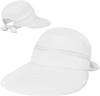 SUN CUBE Women Sun Hat for Outdoor UV Protection, Wide Brim Sun Hat Ponytail, Convertible Zip-Off Beach Hat Visor