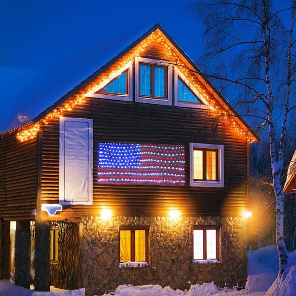 🔥Christmas Early Promotion🎅🎄 - Solar American Flag LED Lights