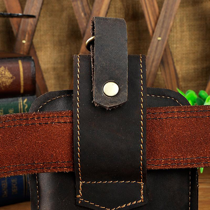 (Father's day Pre Sale- 50% OFF) Genuine Leather Outdoor Belt Waist Bag