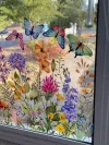💐 Buntes Blumenstrauß-Fensteretikett 🖼️ (frei zuschneidbar)