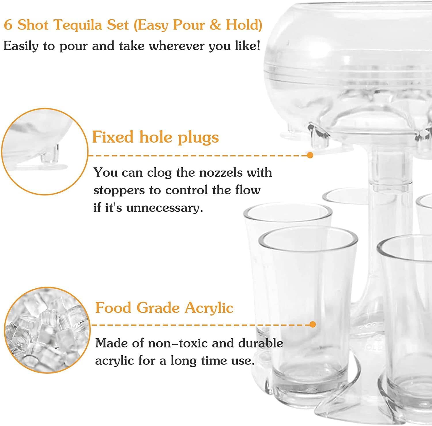 6 Shot Glass Dispenser and Holder