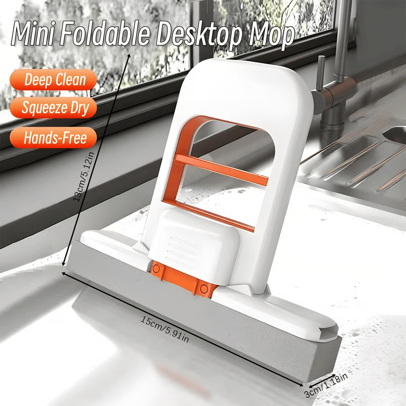 🍂TikTok Fall Sale🎉Mini Foldable Desktop Mop –  Mop for Wet & Dry🧼🫧