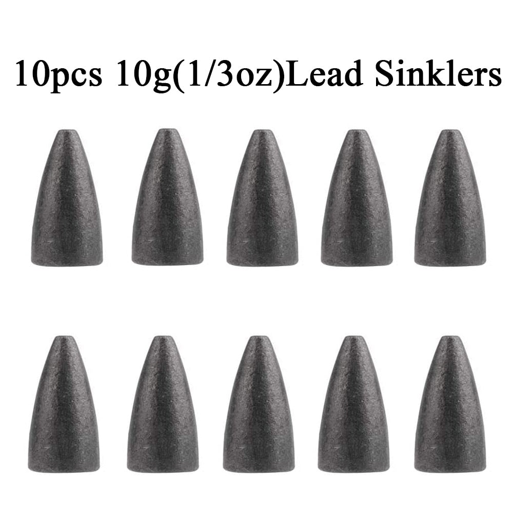 Fishing Bullet Weights 10 Pcs