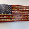 【Buy 2 Free Shipping】Challenge Coin Display Rack Holder - Rustic American Flag