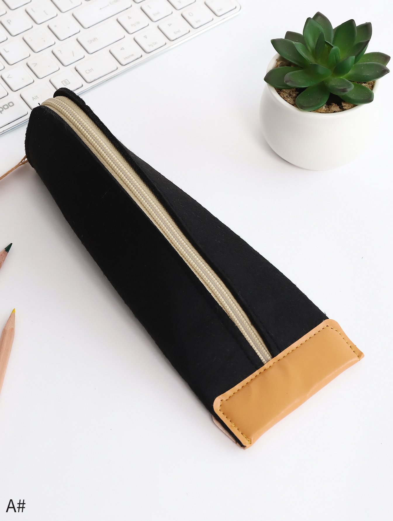 Felt Zipper Pencil Case 1pc