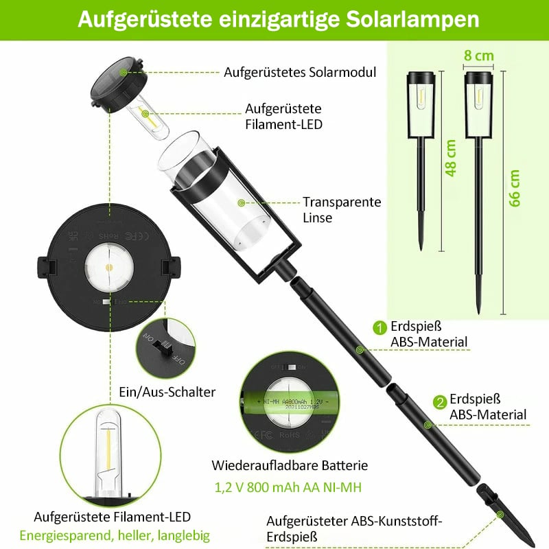🔥Letzter Tag 50 % Rabatt- Solar-Wegeleuchten✨