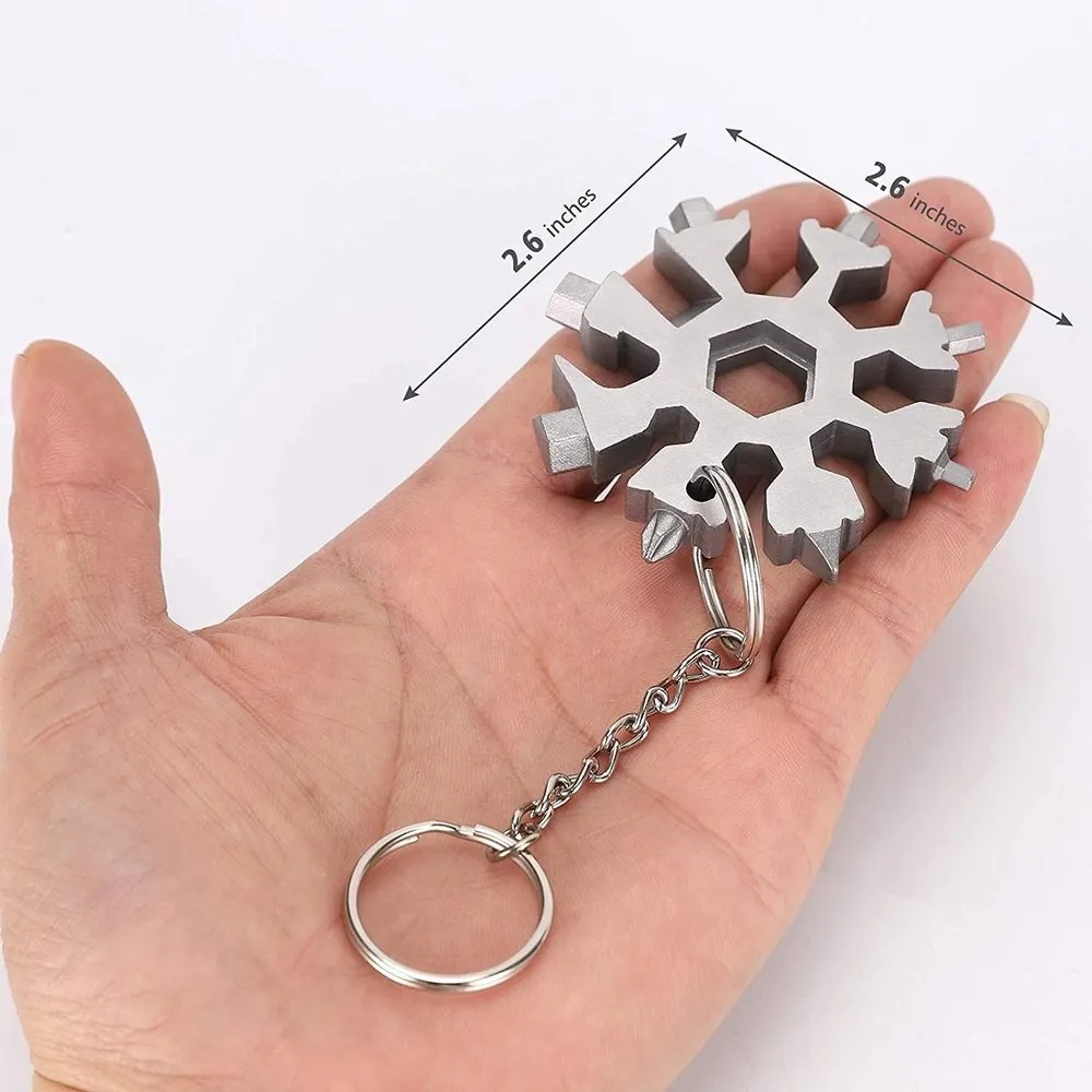 18-in-1 Snowflake Multi-tool with Key Ring and Gift Box