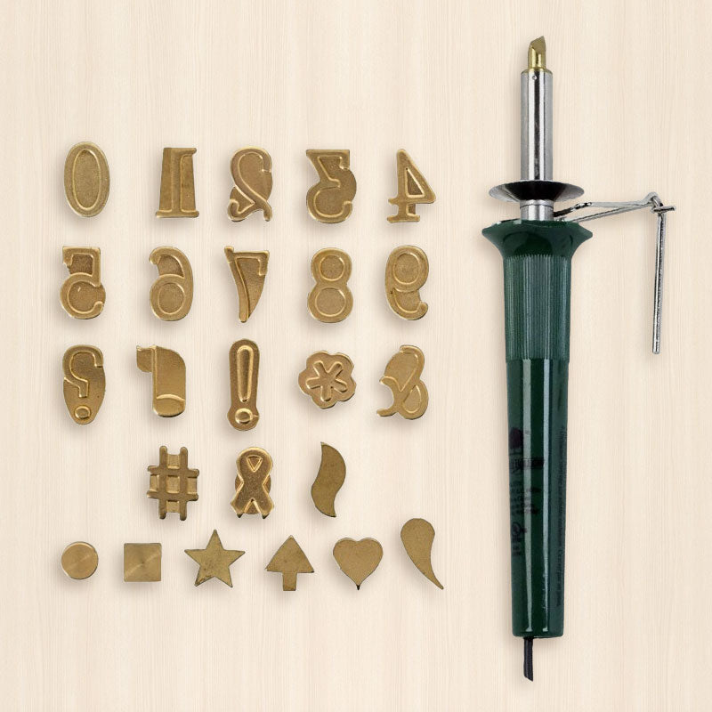 🔥Limited Time Sale 70% OFF🎉26 Letters Copper Mold —DIY Wood Burning/Carving Set