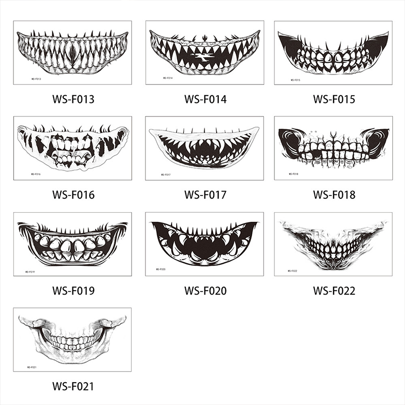 10PCS Halloween Prank Makeup Temporary Tattoo - Buy 2 Get Extra 10% OFF