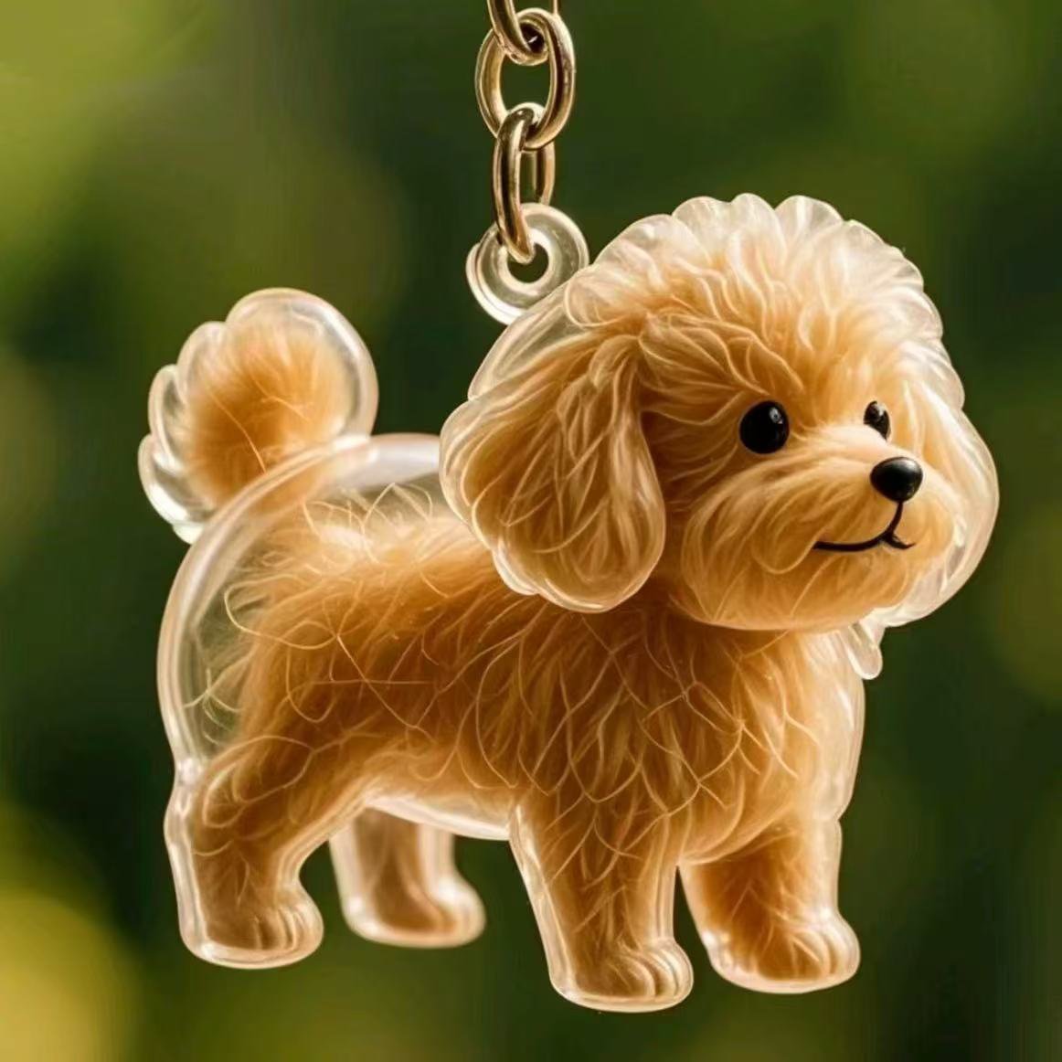 Dog Hair Collector Keychain Charm Memorial Storage Box