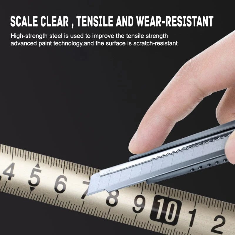 (🔥Last Day Promotion-60%OFF)Stainless Steel Anti-corrosion Retractable Metric Ruler