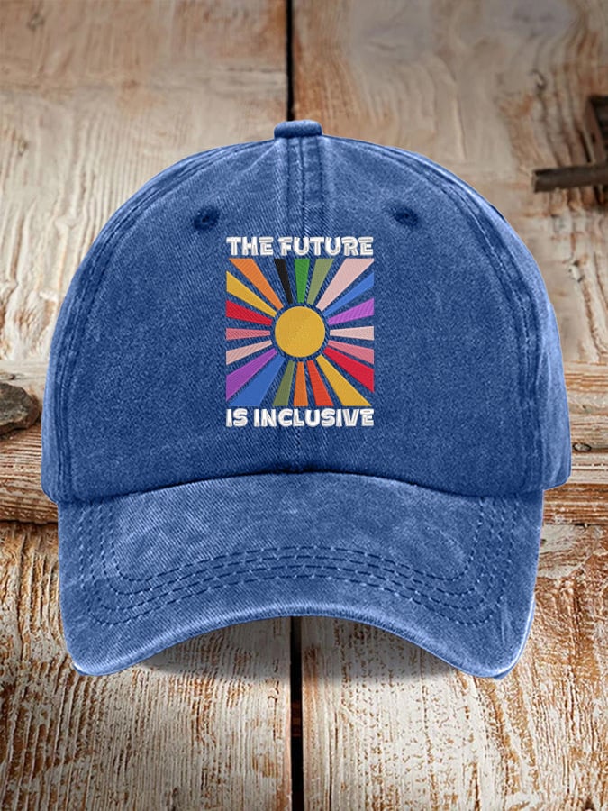 Retro The Future Is Inclusive Print Baseball Cap