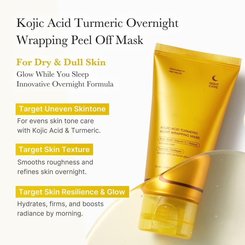 🎁TikTok Spring Last Day Promotion 70% OFF-🎁-✨ Kojic Acid Turmeric Night Wrapping Mask