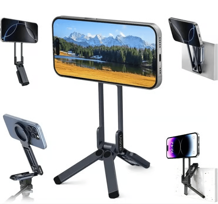 🍂TikTok Fall Mega Sale🎉Magnetic Phone Tripod for iPhone, MA38 Portable Phone Holder Mini Tripod for Magsafe