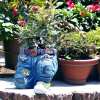 Uniquely Crafted Denim Flower Pots