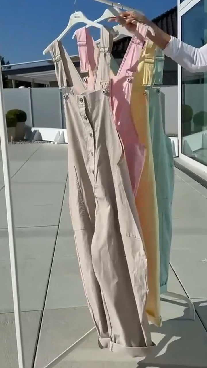 Women Lapel Loose Casual Jumpsuit