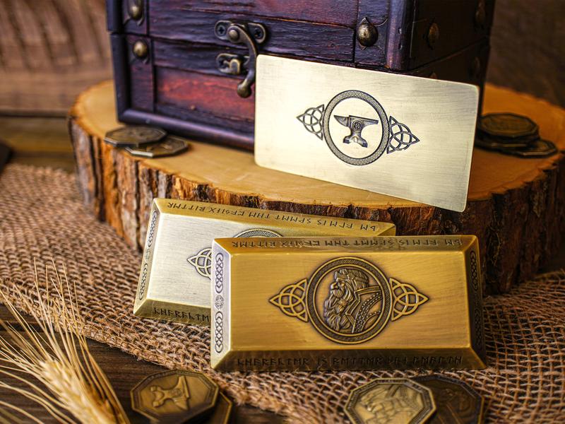 💖Last Day Sale 49% OFF-Dwarven Gold and Silver Bars Heavy RealisticProps for Tabletop RPGs & Larping Activities💎