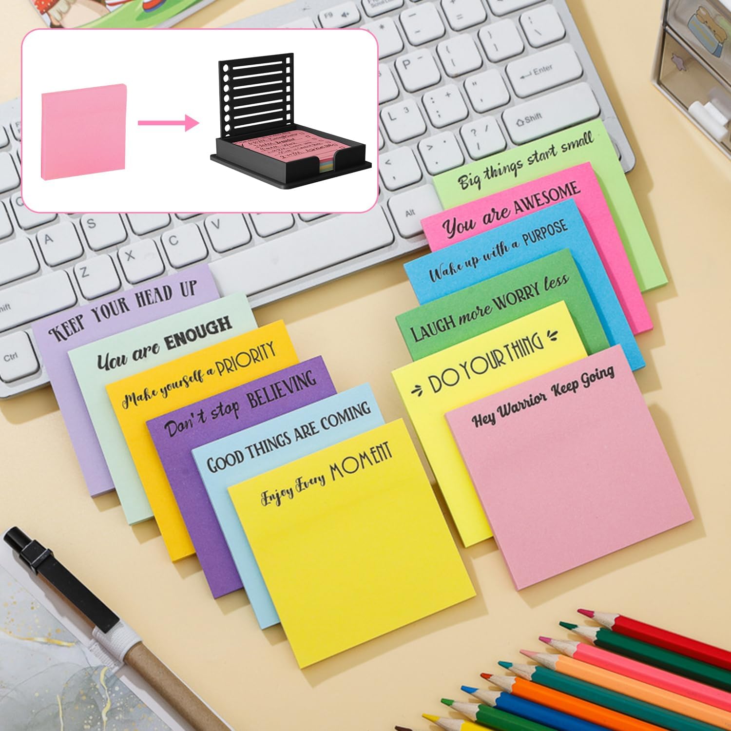 🔥Last Day Promotion 50% OFF🔥Ultimate Sticky Note Holder + 5 Versatile Templates – Organize Notes, Boost Productivity & Master Daily Planning