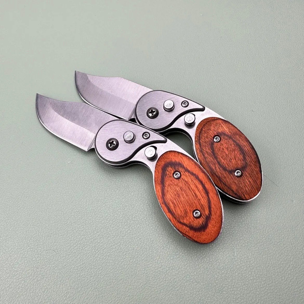 🔥2024 Hot Sale 🔥-Wood Handle Outdoor Mini Folding Knife-Best Gift