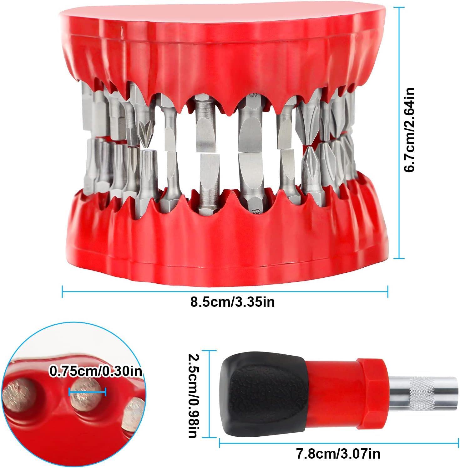 (🎁Early Mother's Day Promo- 70% OFF) Denture Drill Bit Holder with 28 Bits Set (Buy 2 Get Free Shipping)