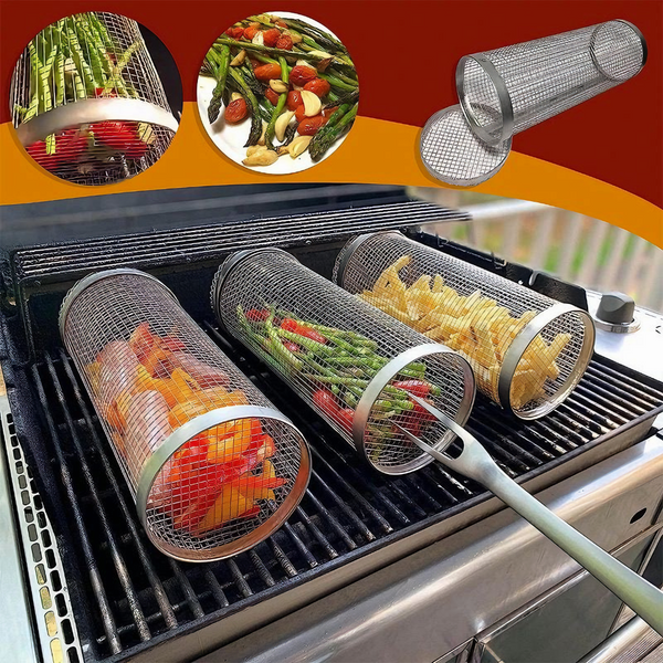 🔥Last Day Promotion 60% OFF🎄BBQ Rolling Grilling Basket