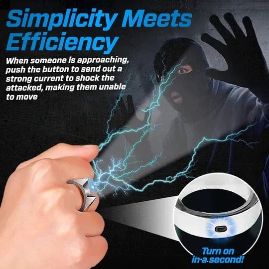 🔥HOT SALE🔥 - Self-Defense Ring With Electric Shock Function