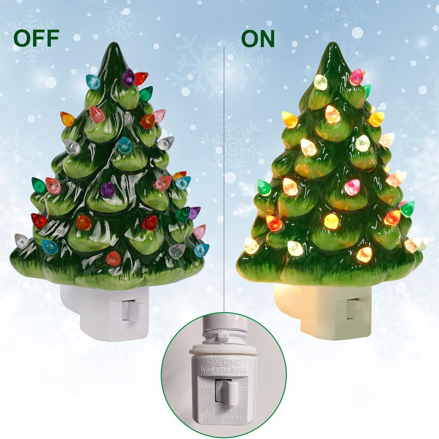 🎉EXCLUSIVE DEAL - LAST DAY 49% OFF🎄Christmas Ceramic Tree Night Light