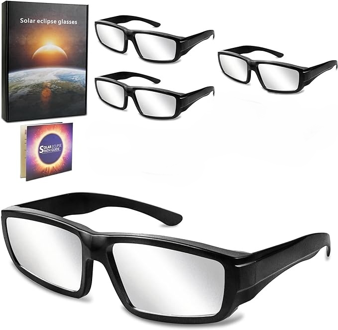 Solar Eclipse Glasses Approved 2024,Solar Eclipse Glasses for Direct Sun Viewing-ISO 12312-2:2015(E) & CE Certified1