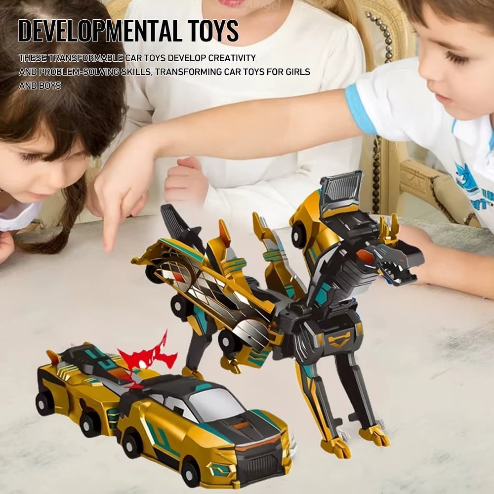 2025 New product 💥 2 In 1 Collision Transforming Dinosaur Car Toy