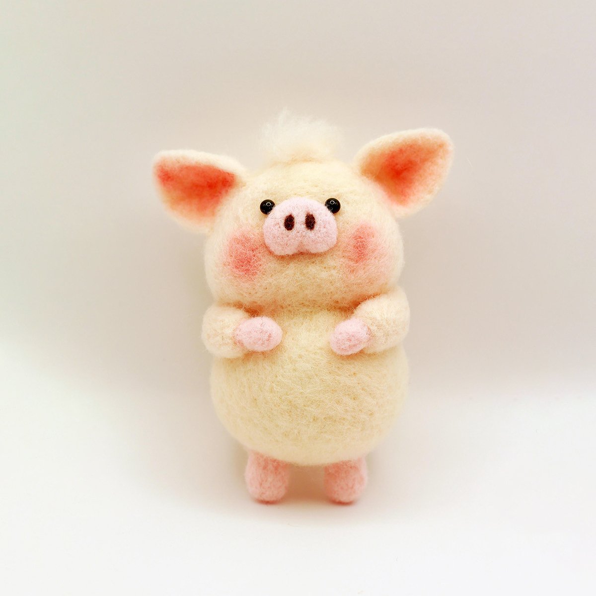 💖Cute Handmade Felt Pig