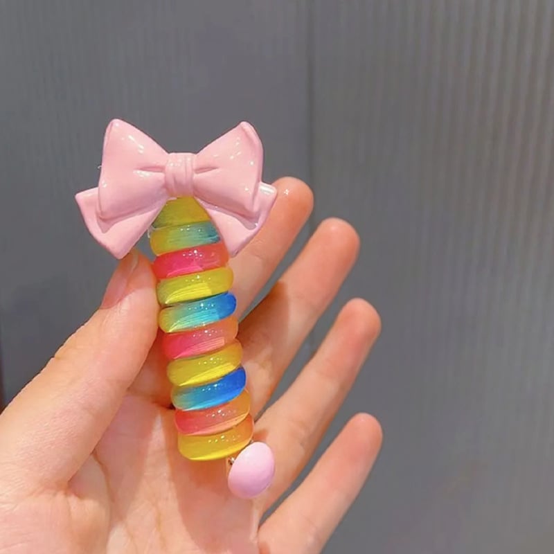 🔥Last Day Promotion - Save 50%🎄Colorful Telephone Wire Hair Bands for Kids
