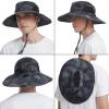 EINSKEY Unisex Sun Hat, Waterproof Wide Brim Bucket Hat Packable Boonie Hat for Fishing Hiking Gardening Safari Beach