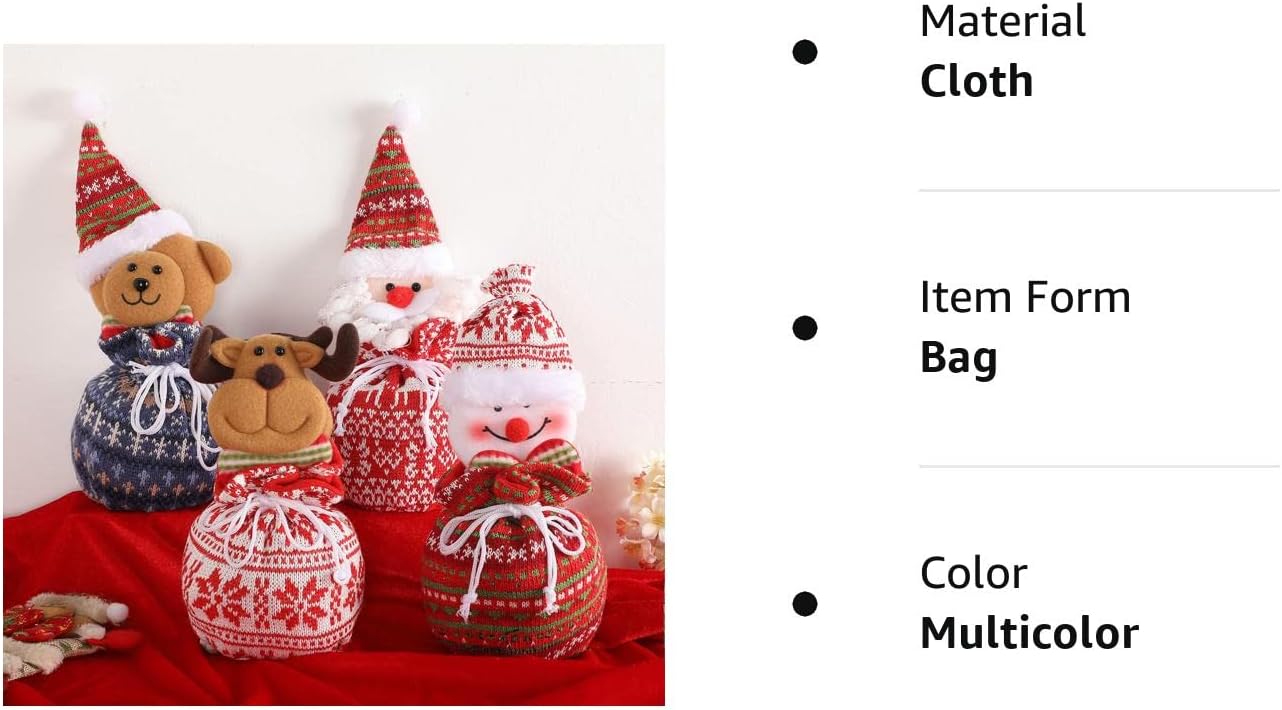 🎄Early Christmas Sale🎄Christmas Knitted Doll Gift Bags🎅