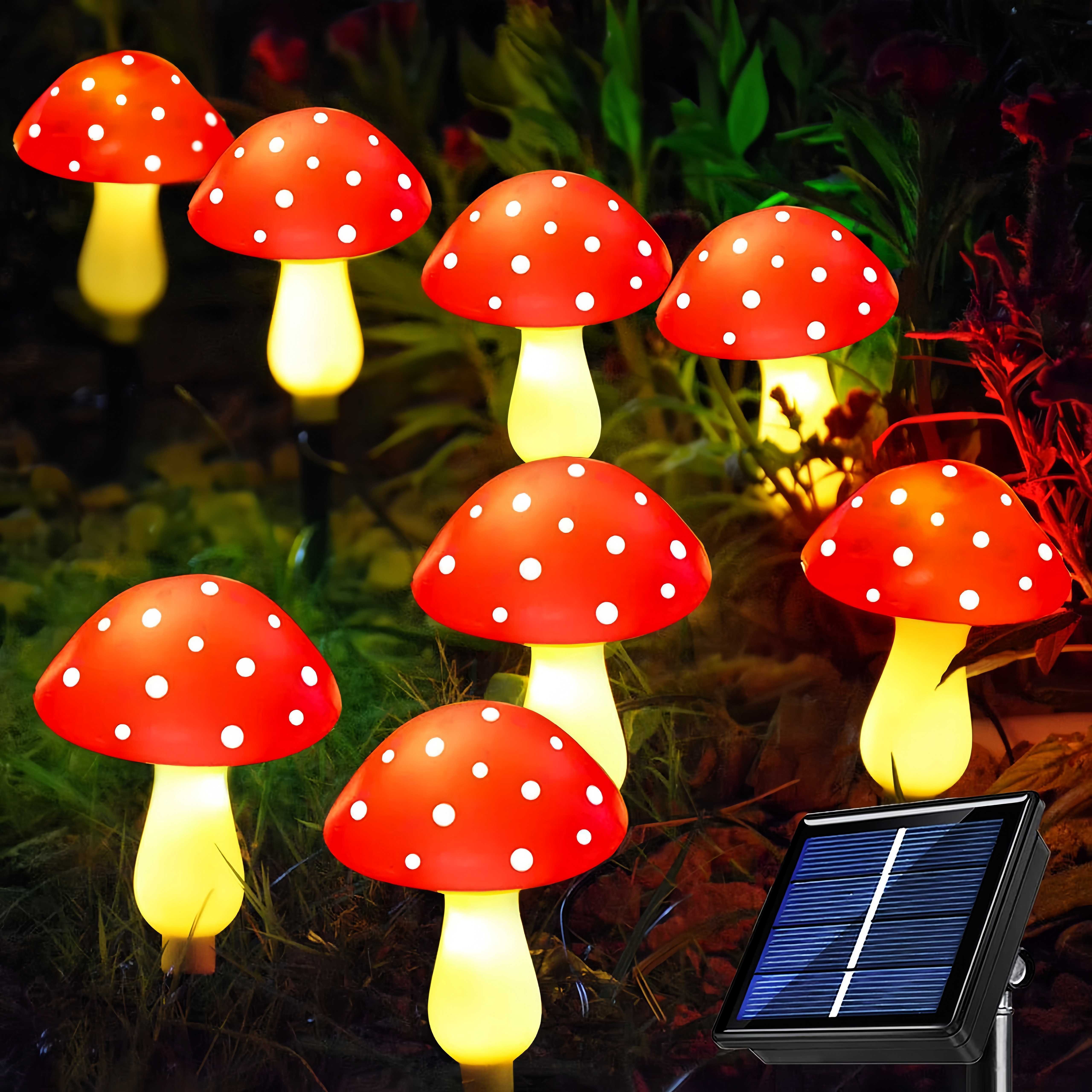🎁TikTok Last Day Sale - 70% OFF🔥Solar Powered Mushroom Shaped Garden Glow Light