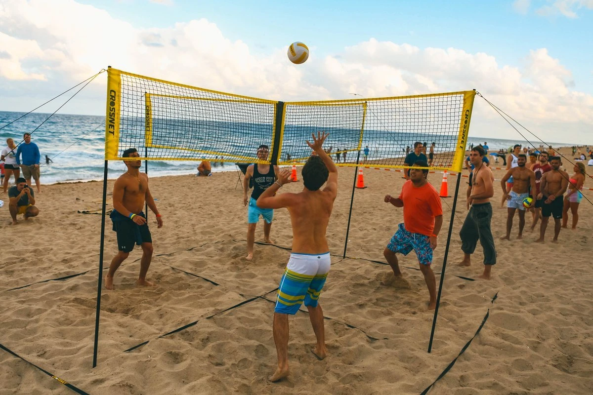 Cross Volleyball Net, Set up within minutes in sand, grass, or indoors