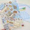 DIY Miniature Sticker Scene,Cat Burger Shop|Ferris Wheel Sushi|Hot Spring|Pizza Shop