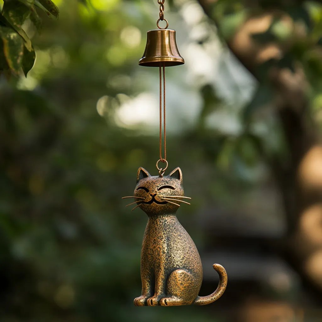🎁TikTok Last Day Sale - 70% OFF🎉Handmade Retro Cat Wind Chime