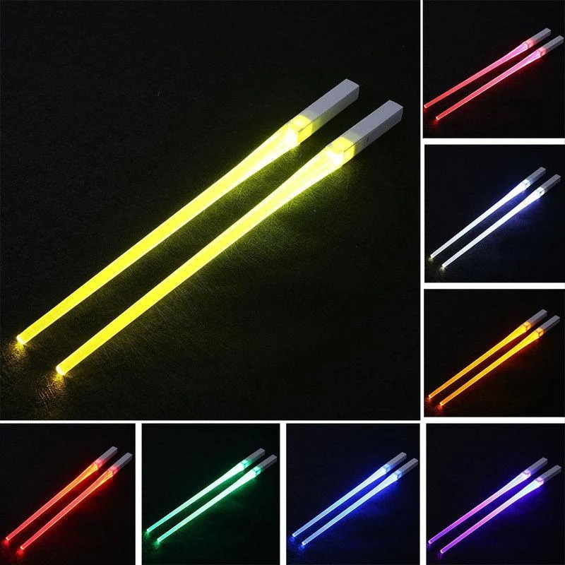 (CHRISTMAS PRE SALE - SAVE 50% OFF) Light-It-Up LED Glowing Chopsticks(1 pair) - Buy 3 Get Extra 20% OFF