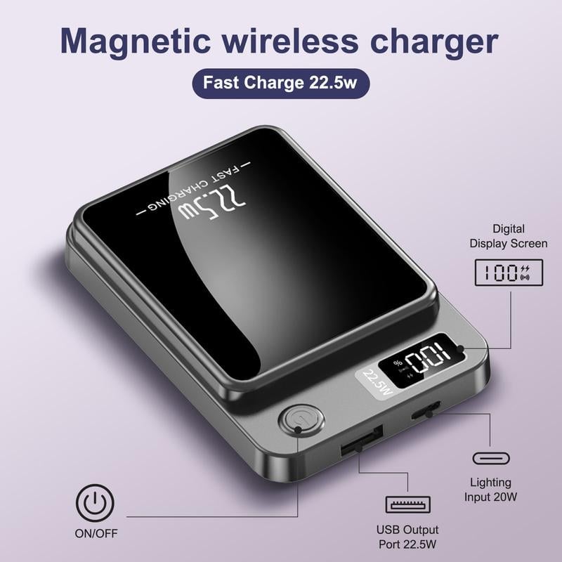 🔥Last Day Promotion 50% OFF🔥Ultra-Thin Mini Wireless Magnetic Power Bank