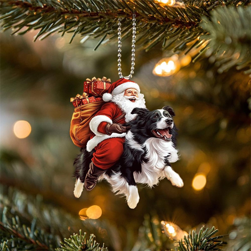 🎅Santa And Dog Hanging Ornament