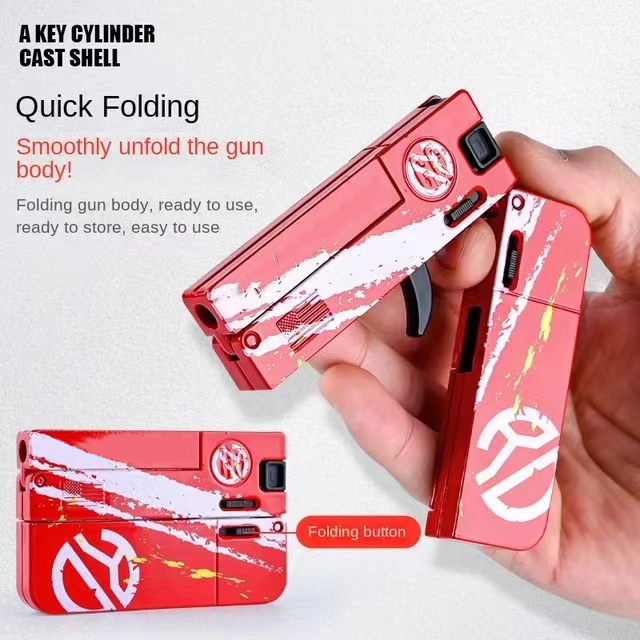 💝2023 Father's Day Save 48% OFF🎁Alloy Folding Card Gun