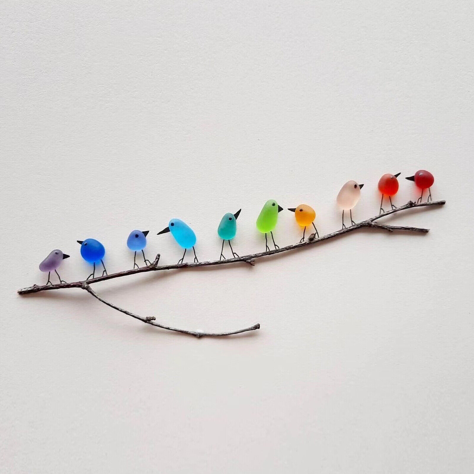 🐦Sea Glass Rainbow Bird