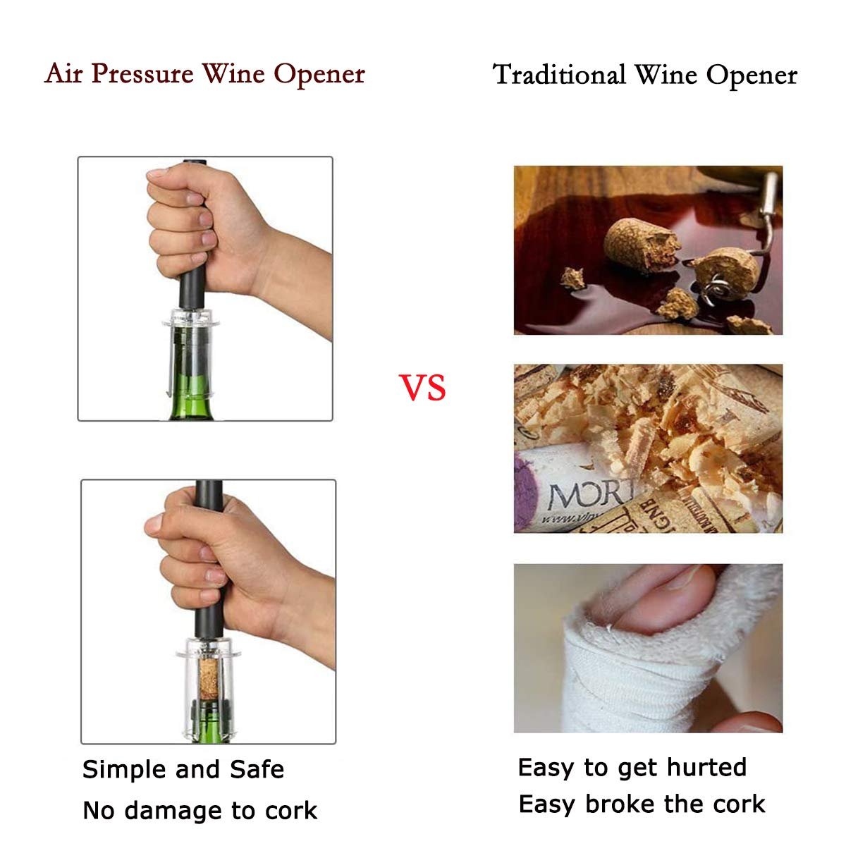 Christmas Pre-sale SAVE 49%🎄Air Pump Cork Remover Wine Bottle Opener Set