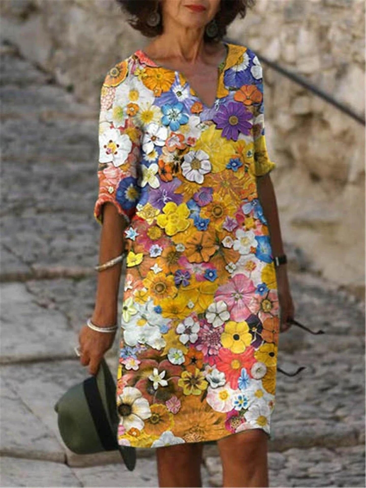 Floral print dress