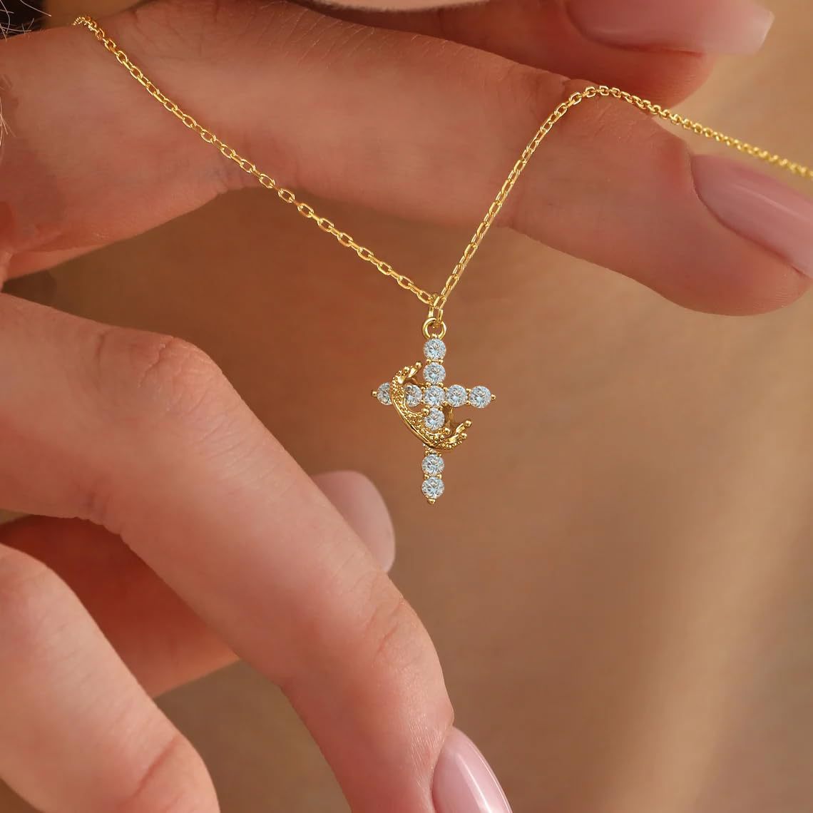 Crown Cross Necklace