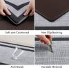 Mattitude Kitchen Mat [2 PCS] Cushioned Anti-Fatigue Non-Skid Waterproof Rugs Ergonomic Comfort Standing Mat for Kitchen, Floor, Office, Sink, Laundry, Black and Gray