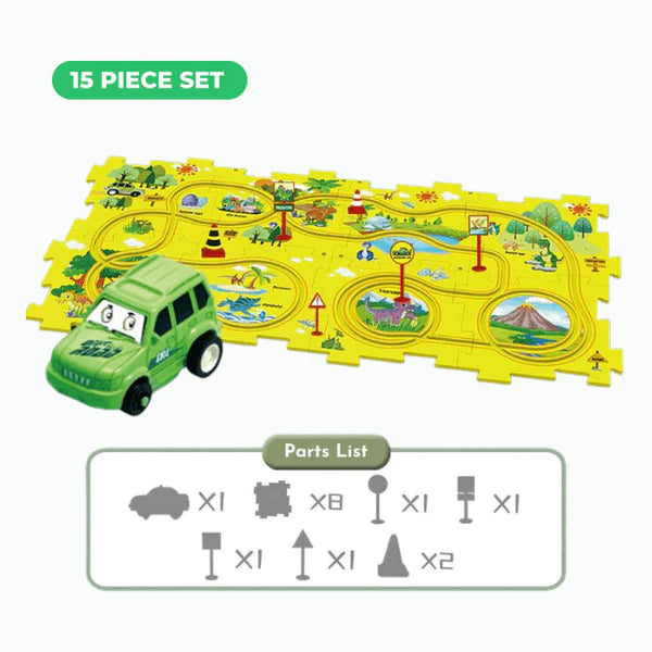 (🎄EARLY CHRISTMAS SALE - 50% OFF) 🎁-PuzzleRacer™ Kids Car Track Set