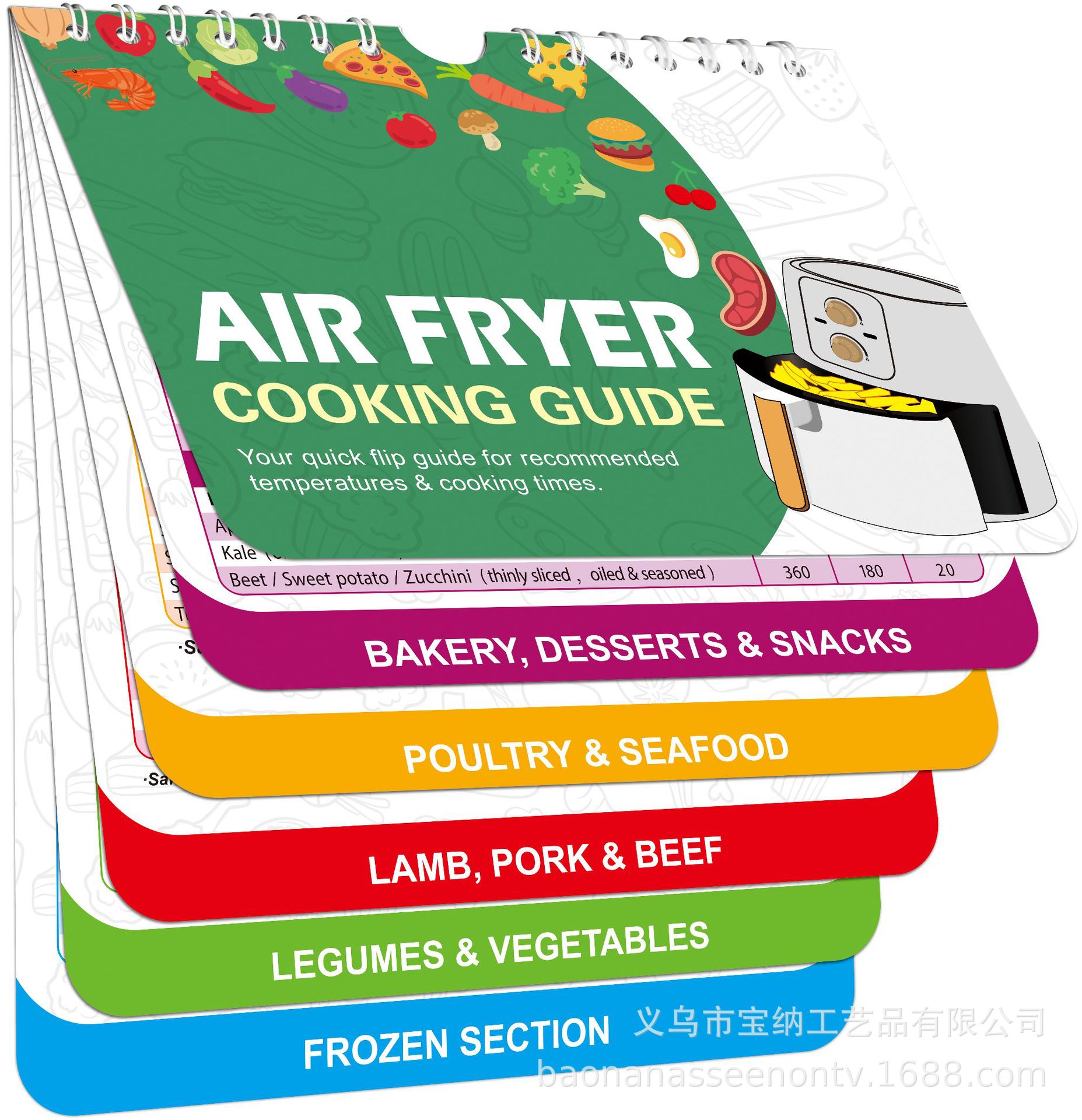 🔥EARLY CHRISTMAS SALE - 50% OFF🎄Air Fryer Cheat Sheet Magnets Cooking Guide Booklet